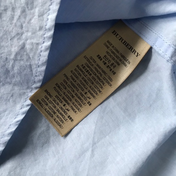 BURBERRY Lobelia Bow Blouse‎ In Pale Blue - Picture 9 of 11